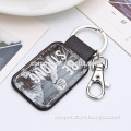 Double side digital printing patterns leather bag pendant tag
